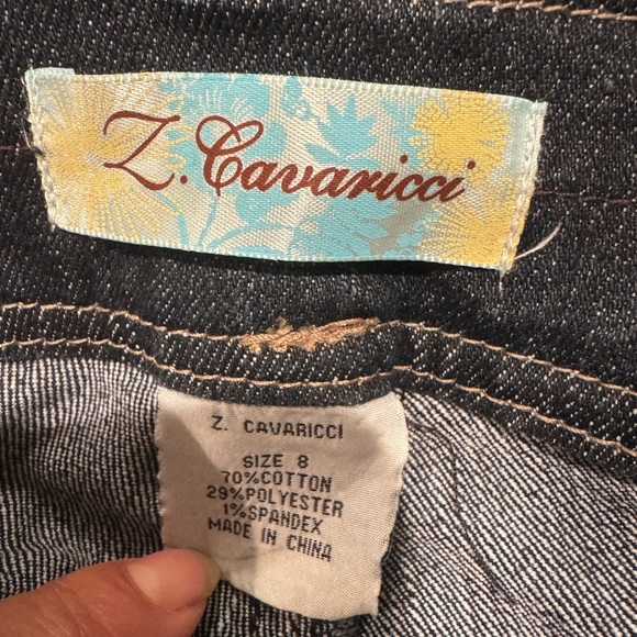 Z. Cavaricci 32” Dark Wash Denim Bootcut Jeans Size 8. - Picture 16 of 17